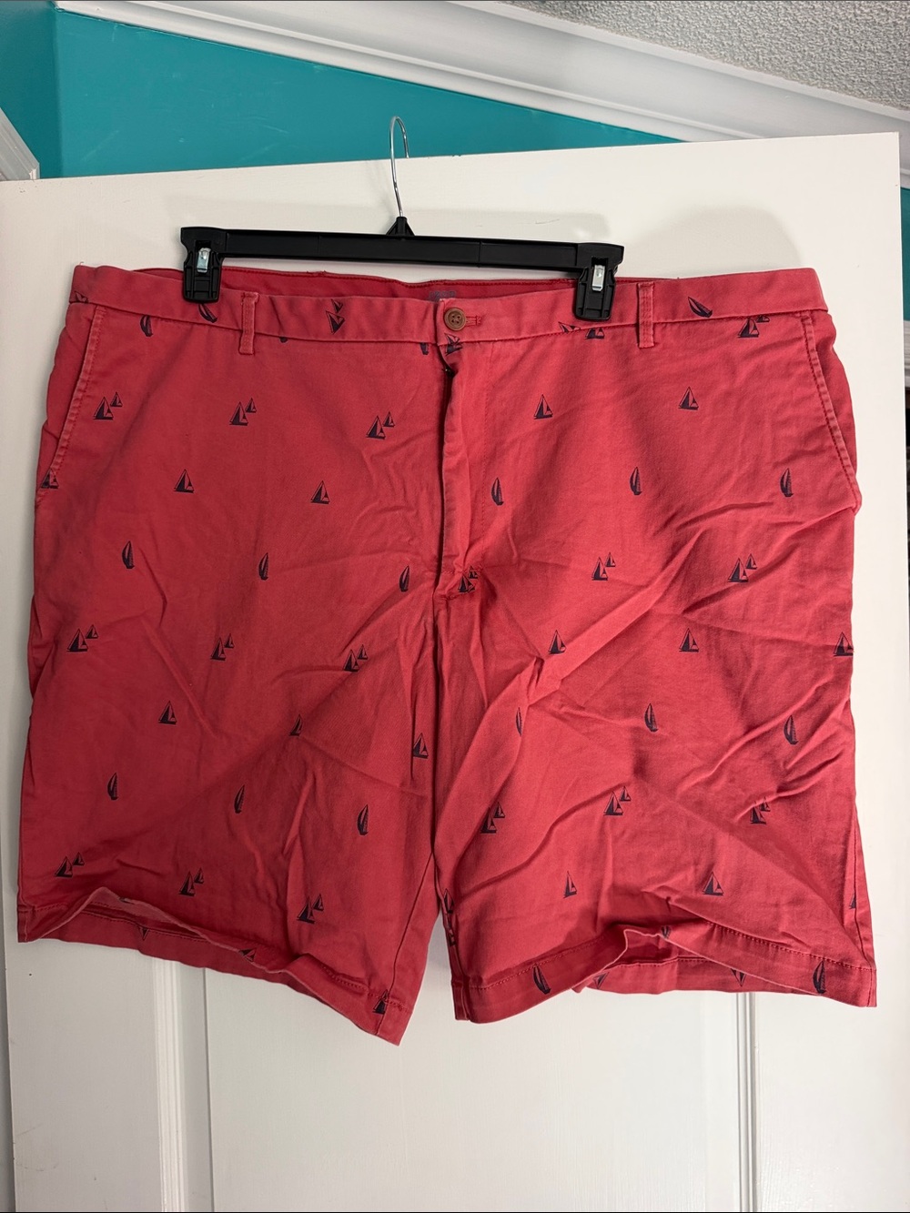 Izod Shorts with Navy Sailboat Motif